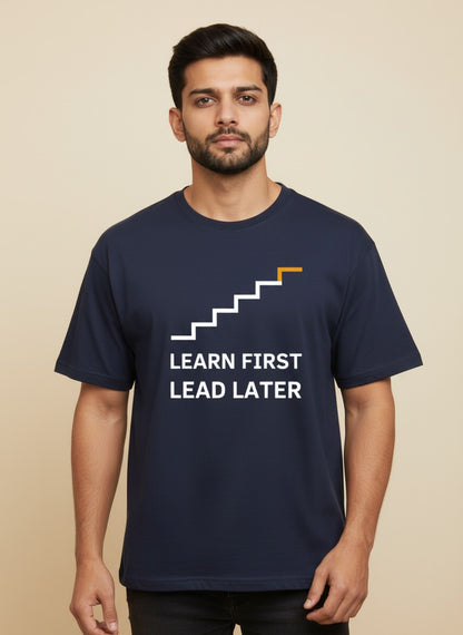 Learn Before Lead Tee | Learn first. Lead later. | Dark Colors