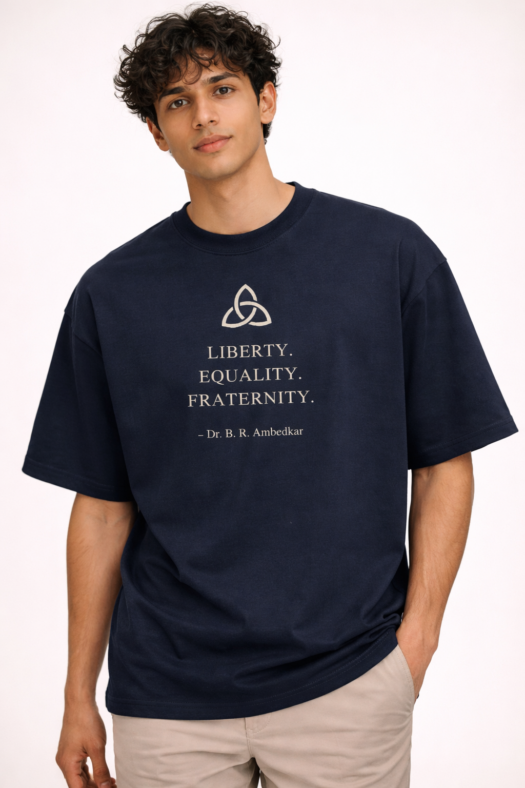 Three Ideals Oversized Tee - LIBERTY. EQUALITY. FRATERNITY.