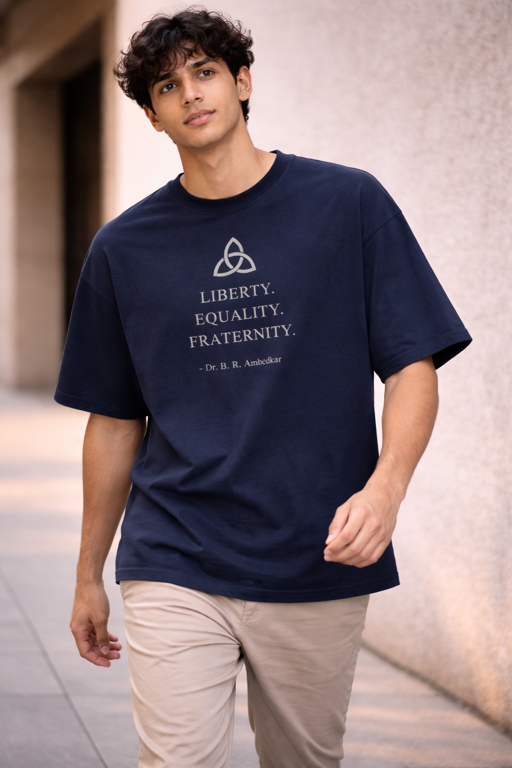 Three Ideals Oversized Tee - LIBERTY. EQUALITY. FRATERNITY.